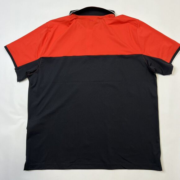NEW Under Armour Golf Polo Vanish UA Color Block Shirt $90 Size XL Red Black - Picture 9 of 10